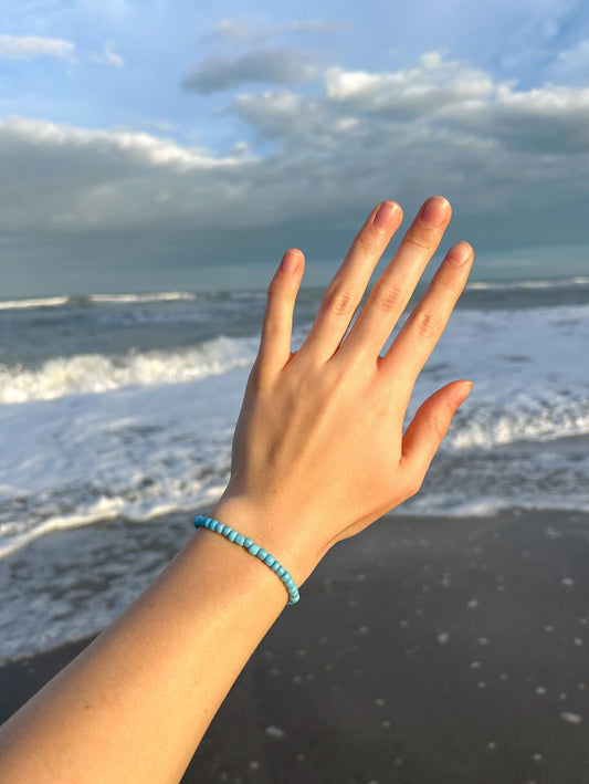 "i love summer i love you" 2 set summer sky at the beach blue bracelet