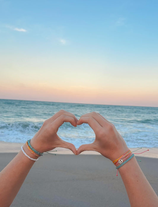 “ i love summer, i love you” summer white beach bracelet